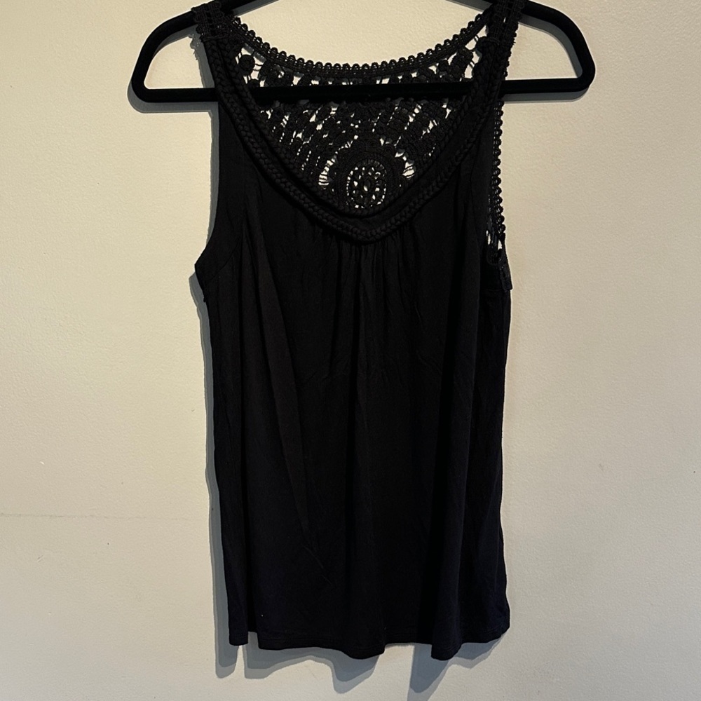 🌸Revolution by Ricki’s Black Lace Back Women's Top - Picture 1 of 7